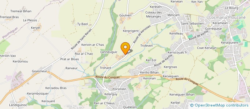 localisation de l'entreprise GROUPEMENT FONCIER AGRICOLE DE KERVIZIEN  LOCMARIA-PLOUZANE