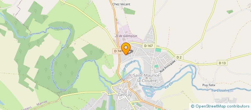 localisation de l'entreprise GROUPEMENT FONCIER AGRICOLE DE L'ESPINASSE  SOMMIERES-DU-CLAIN