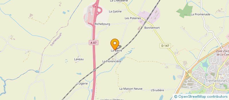 localisation de l'entreprise GROUPEMENT FONCIER AGRICOLE DE LA BARRE  TREMENTINES