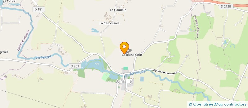 localisation de l'entreprise GROUPEMENT FONCIER AGRICOLE DE LA BASSE COUR à OMBREE D'ANJOU