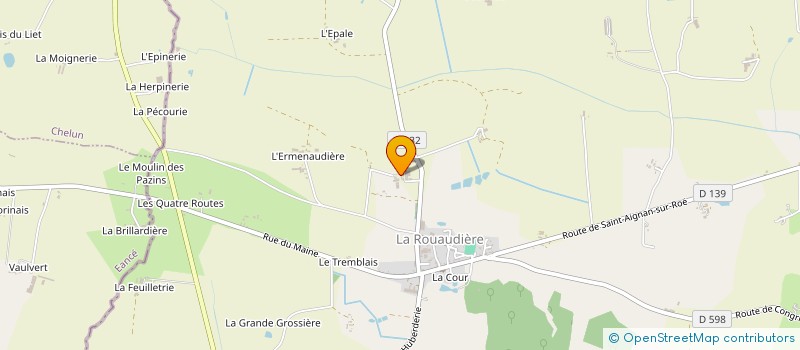 localisation de l'entreprise GROUPEMENT FONCIER AGRICOLE DE LA BLOTTAIS à ROUAUDIERE (LA)