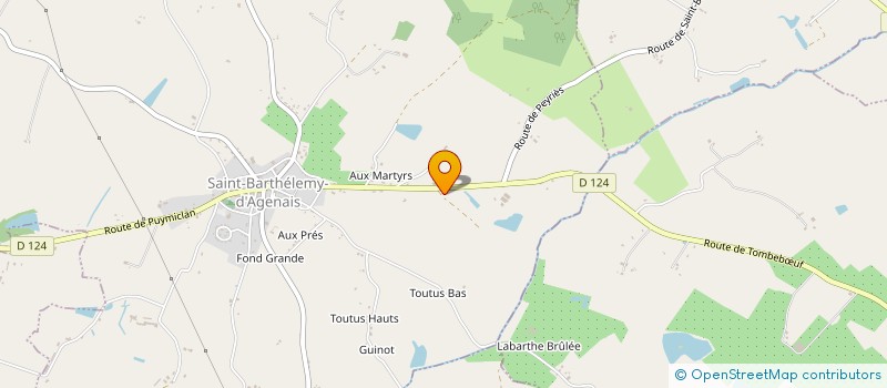 localisation de l'entreprise GROUPEMENT FONCIER AGRICOLE DE LA BORDERIE  SAINT BARTHELEMY D'AGENAIS