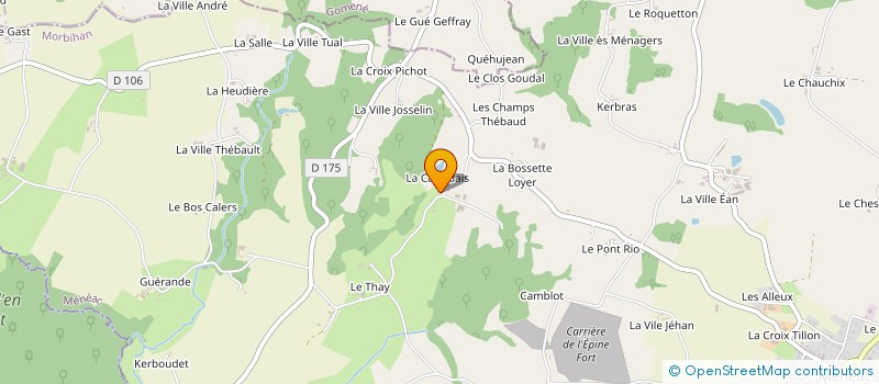 localisation de l'entreprise GROUPEMENT FONCIER AGRICOLE DE LA CATREDAIE  MENEAC