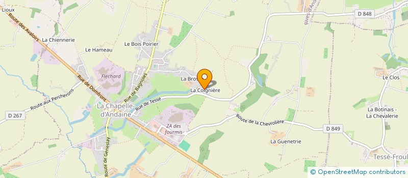 localisation de l'entreprise GROUPEMENT FONCIER AGRICOLE DE LA CHABOSSIERE à JUVIGNY VAL D'ANDAINE