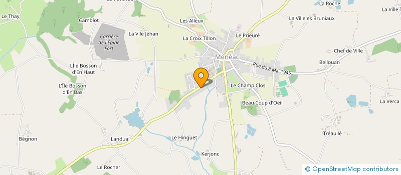 localisation de l'entreprise GROUPEMENT FONCIER AGRICOLE DE LA CLE DES CHAMPS  MENEAC