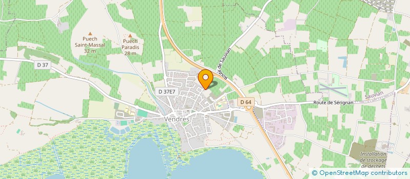 localisation de l'entreprise GROUPEMENT FONCIER AGRICOLE DE LA GARDIE  VENDRES