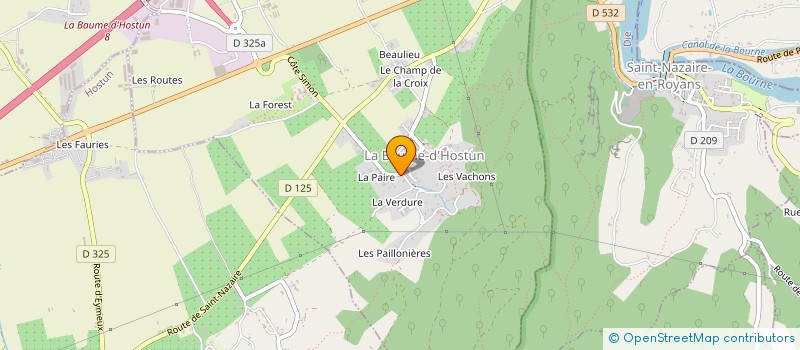 localisation de l'entreprise GROUPEMENT FONCIER AGRICOLE DE LA GRANDE GRANGE  LA BAUME-D'HOSTUN