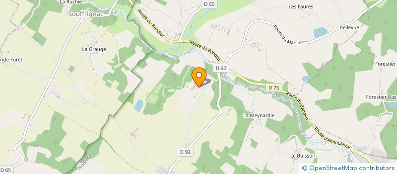 localisation de l'entreprise GROUPEMENT FONCIER AGRICOLE DE LA GRANDE METAIRIER  JAVERLHAC-ET-LA-CHAPELLE-SAINT-ROBERT