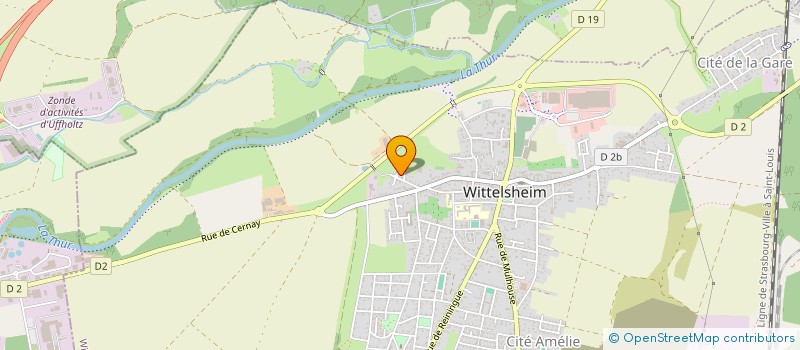 localisation de l'entreprise GROUPEMENT FONCIER AGRICOLE DE LA THUR  WITTELSHEIM