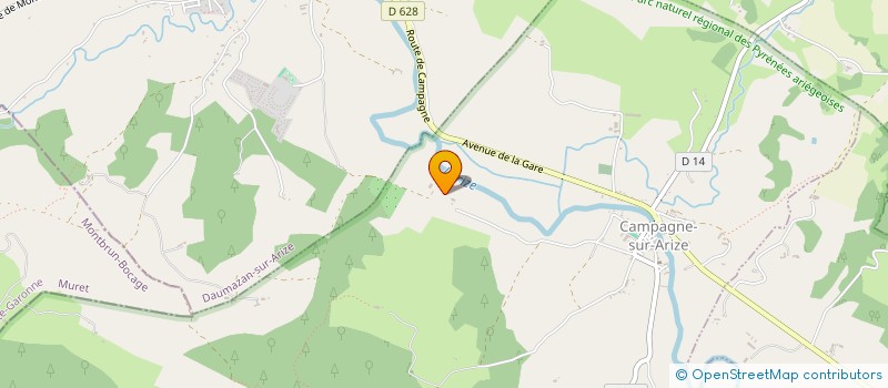 localisation de l'entreprise GROUPEMENT FONCIER AGRICOLE DE LA TRANQUILITE  CAMPAGNE-SUR-ARIZE