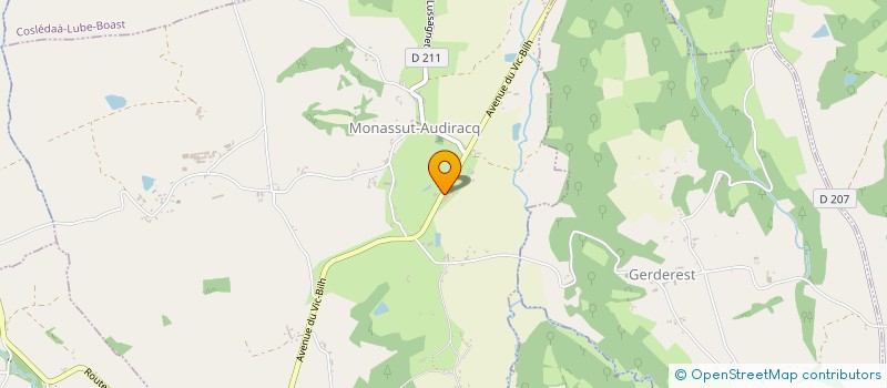 localisation de l'entreprise GROUPEMENT FONCIER AGRICOLE DE LA VALLEE  MONASSUT-AUDIRACQ