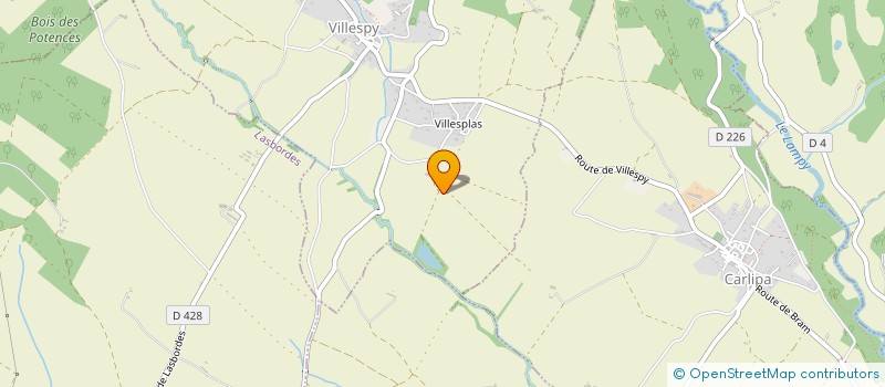 localisation de l'entreprise GROUPEMENT FONCIER AGRICOLE DE LABASTIDE  VILLESPY