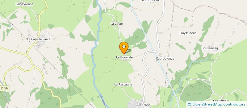 localisation de l'entreprise GROUPEMENT FONCIER AGRICOLE DE LE BOUVIALE  ALRANCE