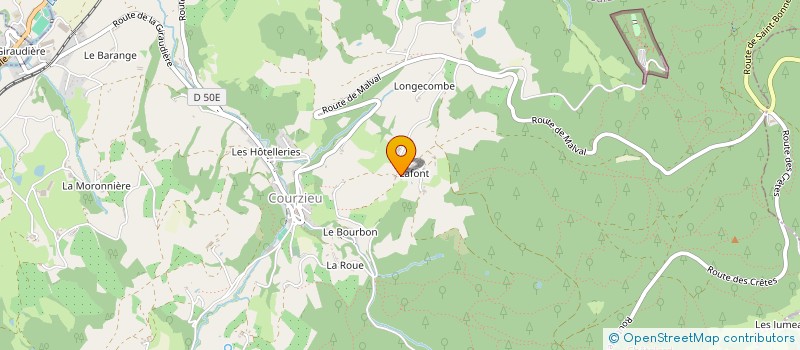 localisation de l'entreprise GROUPEMENT FONCIER AGRICOLE DE MONTMAIN LA COTE  COURZIEU