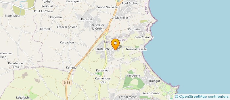 localisation de l'entreprise GROUPEMENT FONCIER AGRICOLE DE OLYV  SAINT-POL-DE-LEON