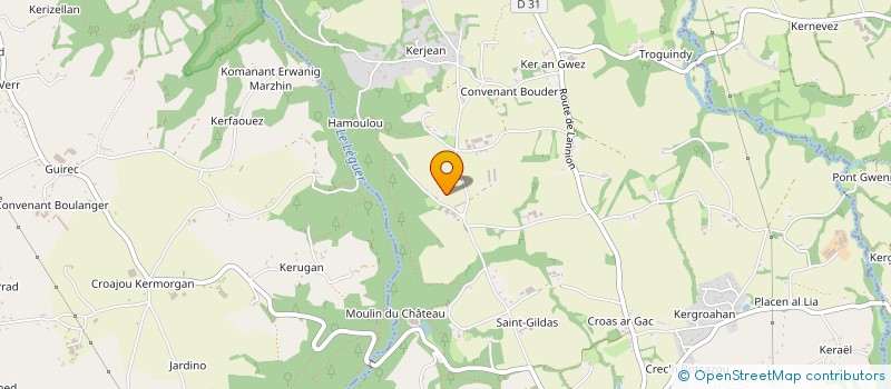 localisation de l'entreprise GROUPEMENT FONCIER AGRICOLE DE PEN CRECH  TONQUEDEC