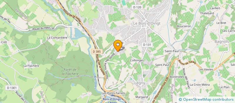 localisation de l'entreprise GROUPEMENT FONCIER AGRICOLE DE PONT DE GOUTTE VIGNOLE  VAL D'OINGT