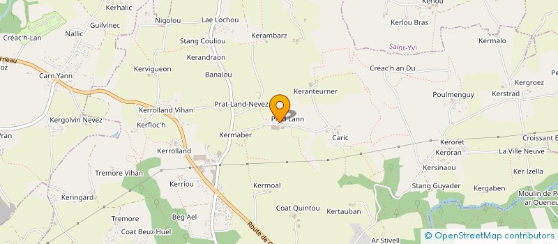 localisation de l'entreprise GROUPEMENT FONCIER AGRICOLE DE PRAT LAND  LA FORET-FOUESNANT