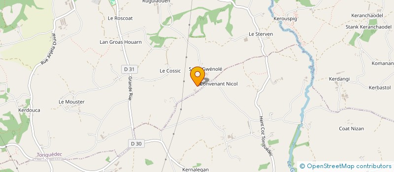 localisation de l'entreprise GROUPEMENT FONCIER AGRICOLE DE SAINT GUENOLE  TONQUEDEC