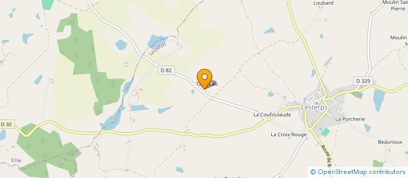 localisation de l'entreprise GROUPEMENT FONCIER AGRICOLE DE TAGIBEAU EN ABREGE G.F.A DE TAGIBEAU à LESTERPS