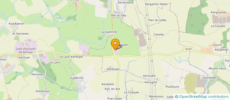 localisation de l'entreprise GROUPEMENT FONCIER AGRICOLE DE TREMELAOUEN  BREST