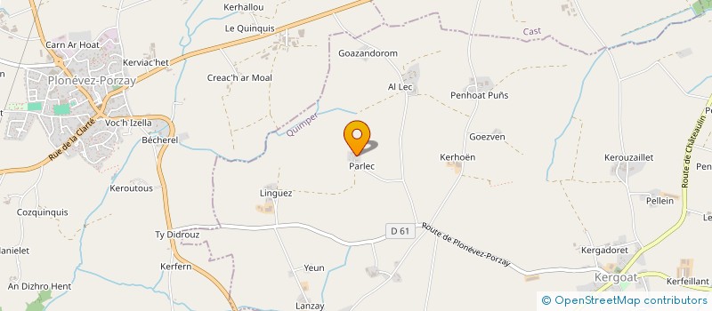 localisation de l'entreprise GROUPEMENT FONCIER AGRICOLE DE TROAVEN  QUEMENEVEN