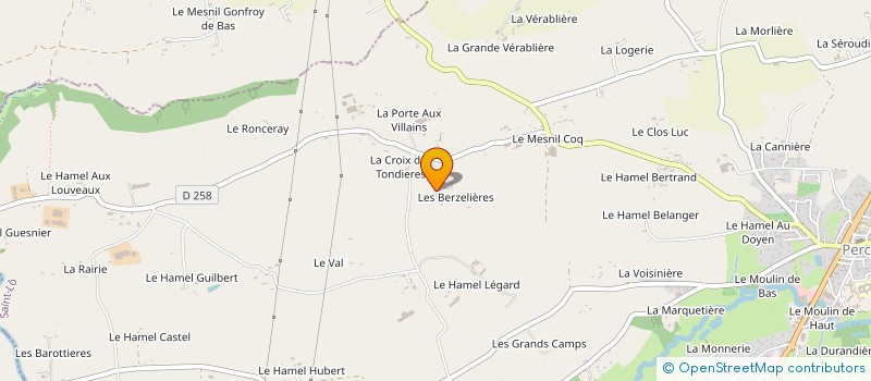 localisation de l'entreprise GROUPEMENT FONCIER AGRICOLE DES BERZELIERES  PERCY-EN-NORMANDIE