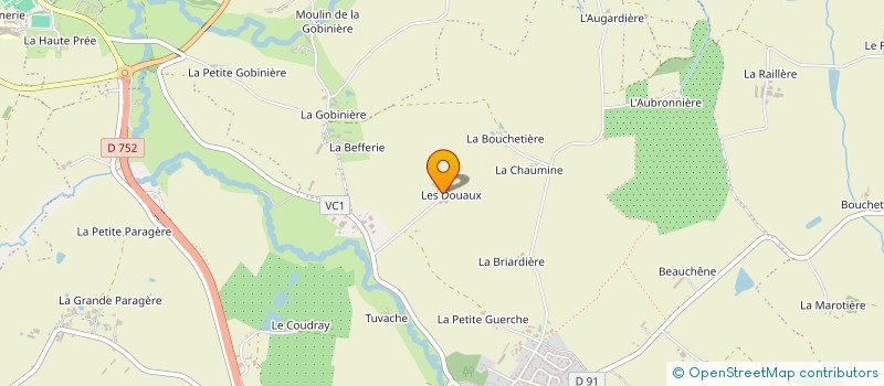 localisation de l'entreprise GROUPEMENT FONCIER AGRICOLE DES DOUAUX  BEAUPREAU-EN-MAUGES