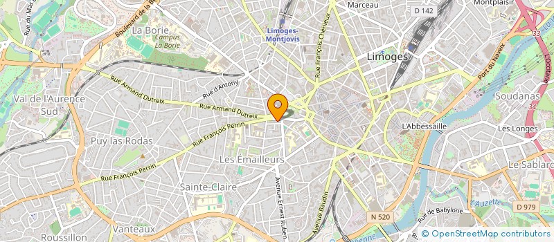 localisation de l'entreprise GROUPEMENT FONCIER AGRICOLE DES ESSARTS à LIMOGES