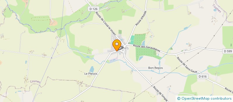 localisation de l'entreprise GROUPEMENT FONCIER AGRICOLE DES FONTAINES  COSSE LE VIVIEN