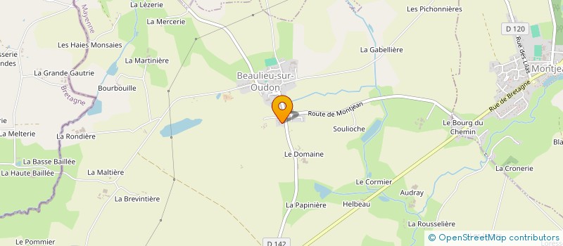 localisation de l'entreprise GROUPEMENT FONCIER AGRICOLE DES GENERATIONS  BEAULIEU-SUR-OUDON