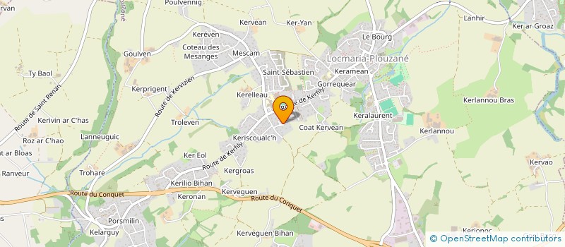 localisation de l'entreprise GROUPEMENT FONCIER AGRICOLE DES LAURIERS  LOCMARIA-PLOUZANE