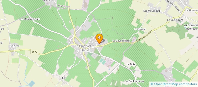 localisation de l'entreprise GROUPEMENT FONCIER AGRICOLE DES PAUMILLES  BELLEVIGNE-LES-CHATEAUX