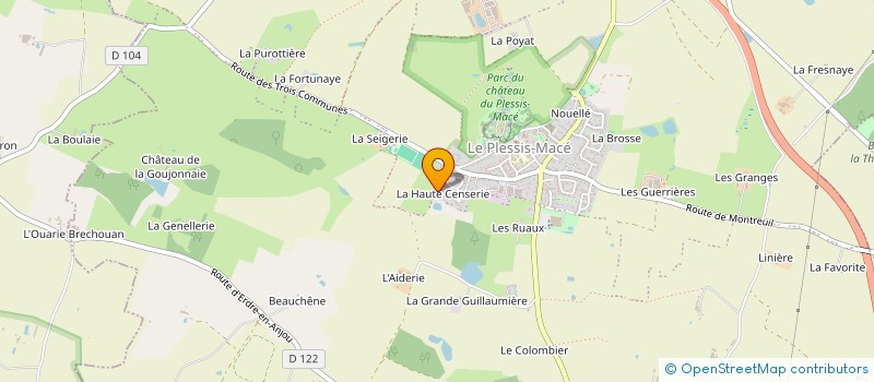 localisation de l'entreprise GROUPEMENT FONCIER AGRICOLE DES RUAUX  LONGUENEE-EN-ANJOU