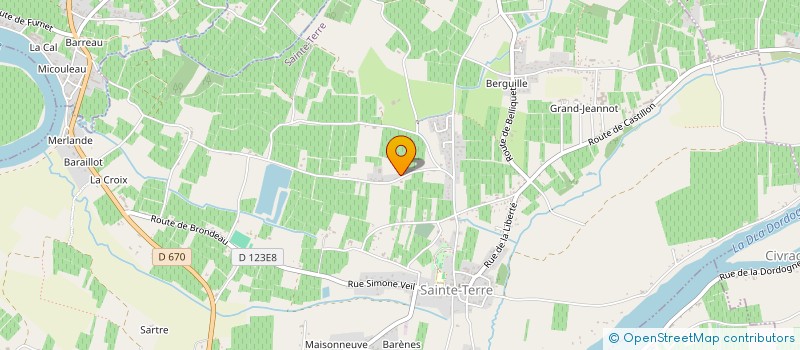 localisation de l'entreprise GROUPEMENT FONCIER AGRICOLE DES VIGNOBLES JH2A  SAINTE-TERRE