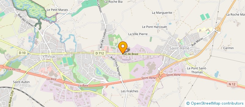 localisation de l'entreprise GROUPEMENT FONCIER AGRICOLE DU BELLOU  HILLION