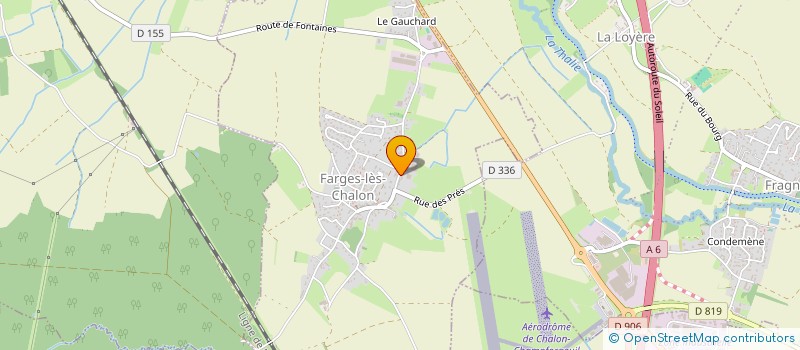 localisation de l'entreprise GROUPEMENT FONCIER AGRICOLE DU CHAMP DU BOURG  FARGES-LES-CHALON