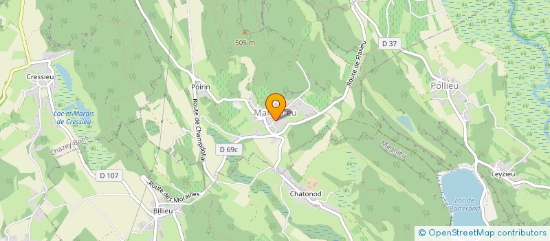 localisation de l'entreprise GROUPEMENT FONCIER AGRICOLE DU CHATAIGNIER  BELLEY