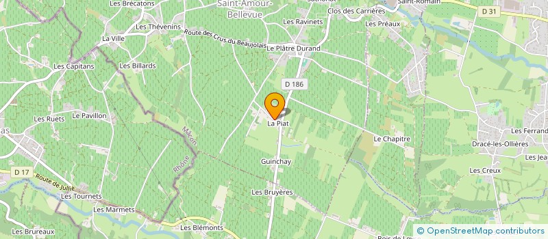 localisation de l'entreprise GROUPEMENT FONCIER AGRICOLE DU CHATEAU DE LA PIAT  SAINT-AMOUR-BELLEVUE