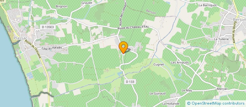 localisation de l'entreprise GROUPEMENT FONCIER AGRICOLE DU CHATEAU SAINT BRUNO  PLASSAC