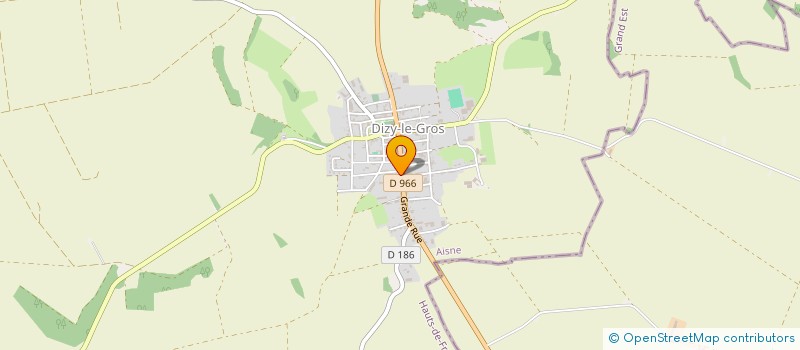 localisation de l'entreprise GROUPEMENT FONCIER AGRICOLE DU CHENEAU  LA VILLE-AUX-BOIS-LES-DIZY