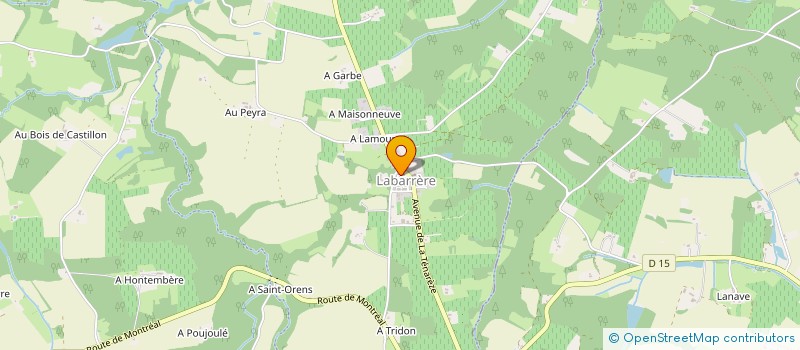 localisation de l'entreprise GROUPEMENT FONCIER AGRICOLE DU DOMAINE DE HONTAMBERE  CASTELNAU D'AUZAN LABARRERE