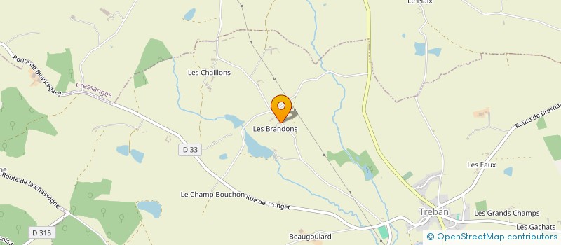 localisation de l'entreprise GROUPEMENT FONCIER AGRICOLE DU DOMAINE DU BOCAGE DES BRANDONS  TREBAN