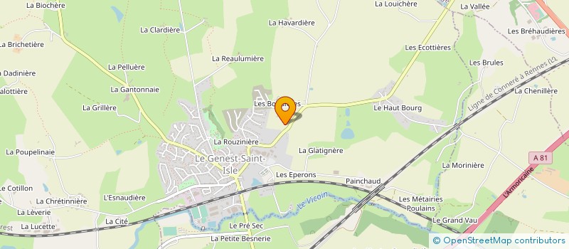 localisation de l'entreprise GROUPEMENT FONCIER AGRICOLE DU HOUX  AHUILLE