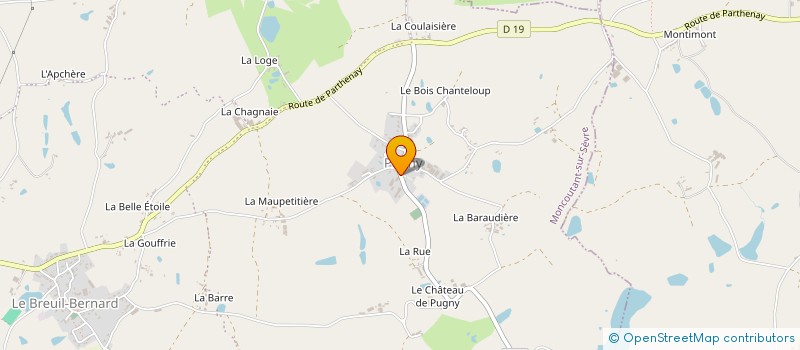 localisation de l'entreprise GROUPEMENT FONCIER AGRICOLE DU LOGIS  MONCOUTANT-SUR-SEVRE