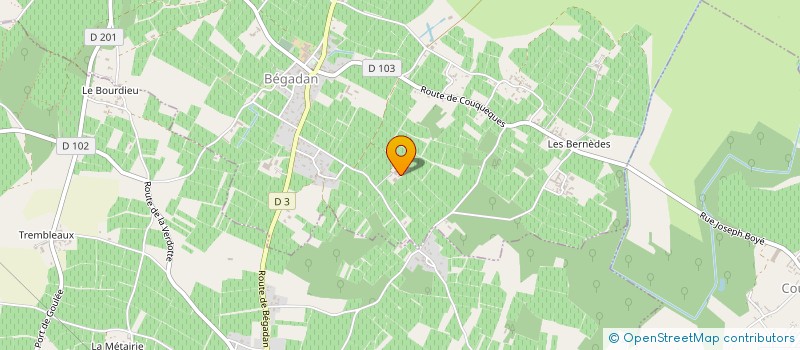 localisation de l'entreprise GROUPEMENT FONCIER AGRICOLE DU MOULIN NEUF  BEGADAN