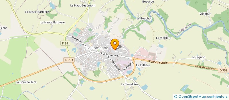 localisation de l'entreprise GROUPEMENT FONCIER AGRICOLE DU POUSSET  LA ROMAGNE