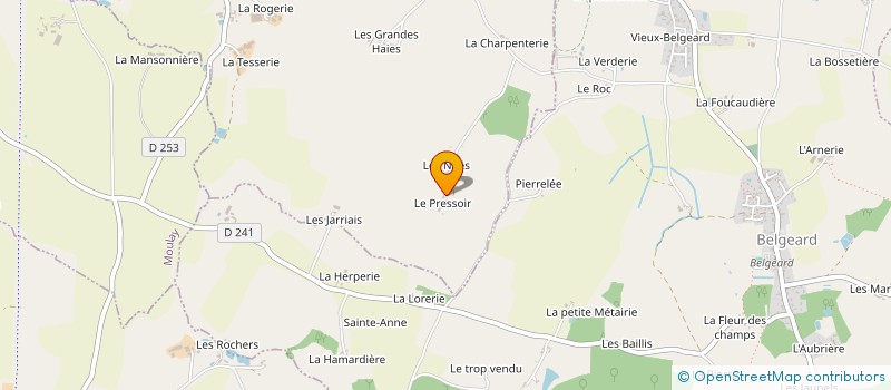 localisation de l'entreprise GROUPEMENT FONCIER AGRICOLE DU PRESSOIR  LA BAZOGE-MONTPINCON