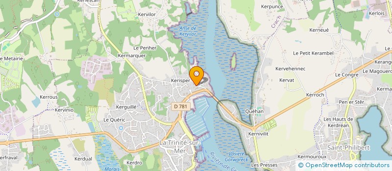 localisation de l'entreprise GROUPEMENT FONCIER AGRICOLE DU VALLON DE COMBRAY  LA TRINITE-SUR-MER