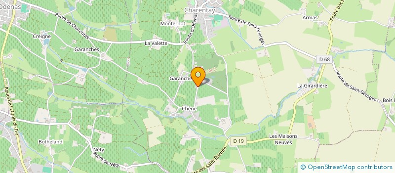 localisation de l'entreprise GROUPEMENT FONCIER AGRICOLE FAMILLE CHEVRIER  CHARENTAY